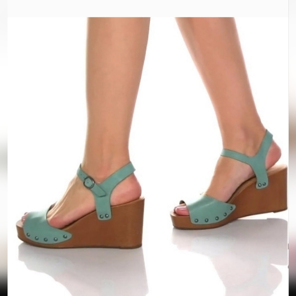 Lucky Brand Wedges Teal size 8 - Picture 3 of 16